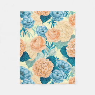 Couverture Polaire Aquarelle du jardin de printemps