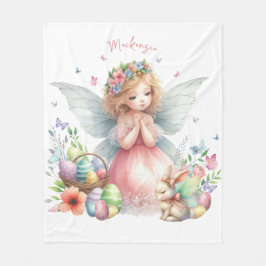 Couverture Polaire Aquarelle Fleur de printemps de Pâques