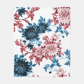 Couverture Polaire Aquarelle florale sans couture motif sur fond blan