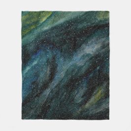 Couverture Polaire Aquarelle moderne Universe main peint Galaxie