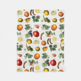 Couverture Polaire Aquarelle Motif de fruits méditerranéen