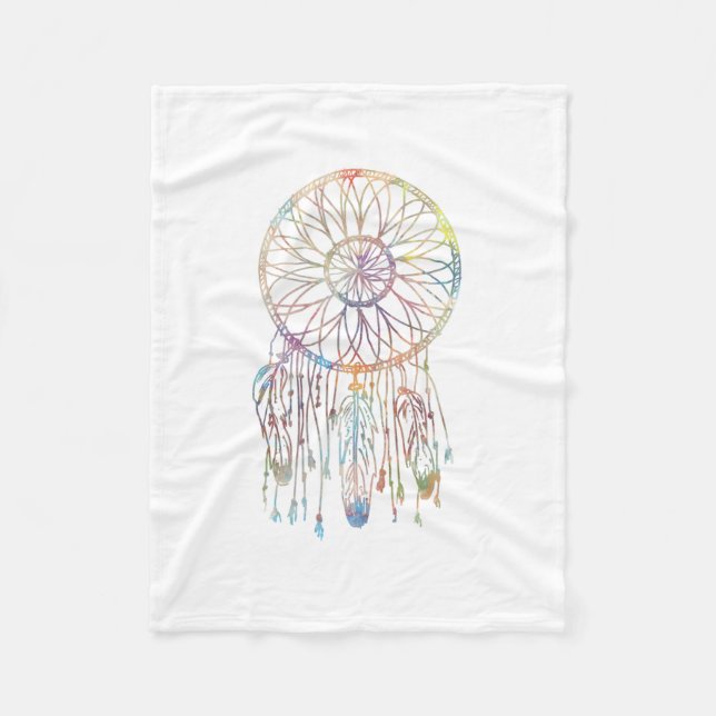 Couverture Polaire Aquarelle rêveuse lunatique de receveur Girly (Devant)