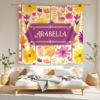 Couverture Polaire Arabella en cascade moderne modèle floral