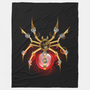 Couverture Polaire Araignée en vapeur noire