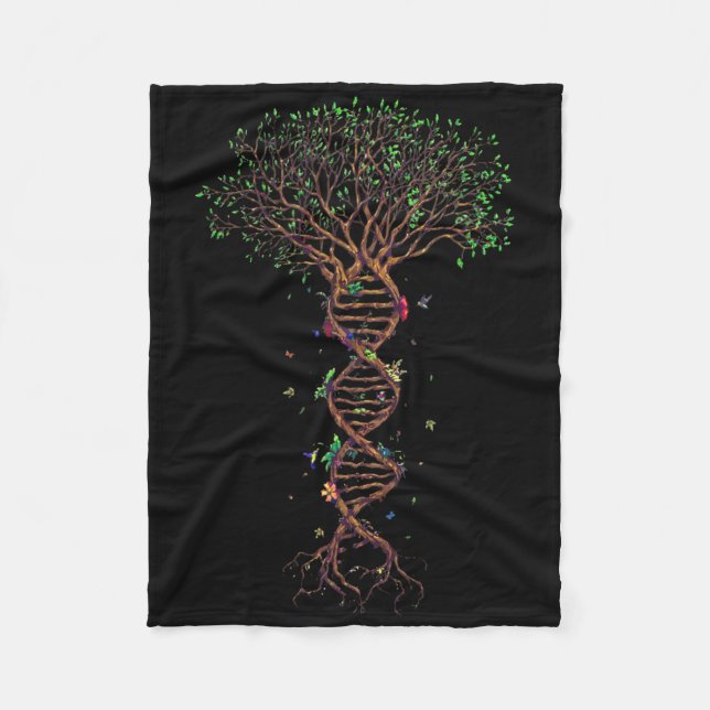 Couverture Polaire Arbre Adn Génétique Funky Jour des terres Plante U (Devant)