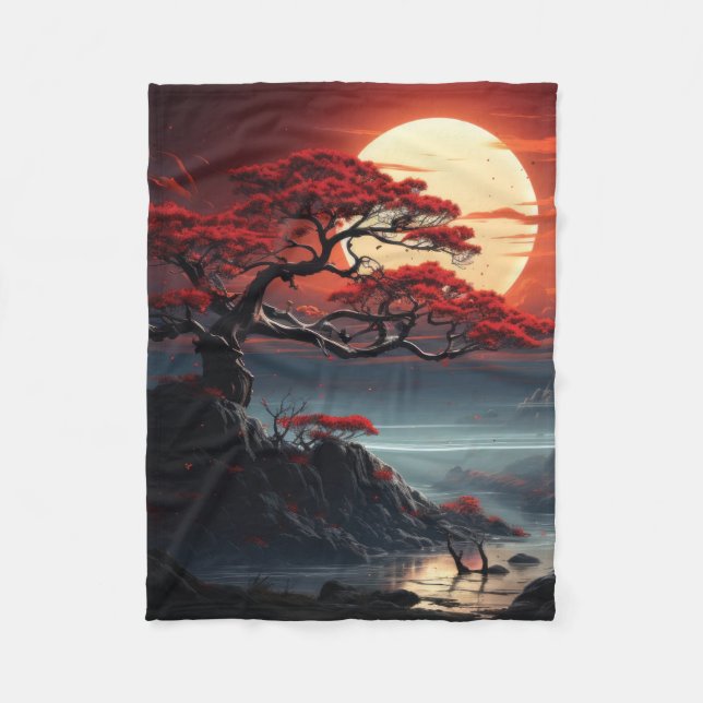 Couverture Polaire Arbre bonsaï (Devant)