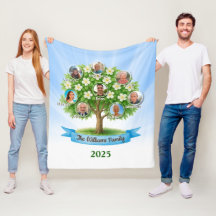 Arbre de famille personnalisé Noms photo Grand cad