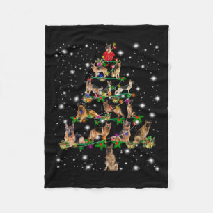 Couverture Polaire Arbre De Noël Allemand Couvert D'Une Lampe De poch