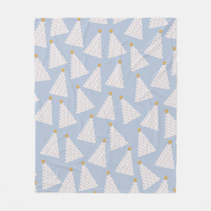 Couverture Polaire Arbre de Noël bleu Motif