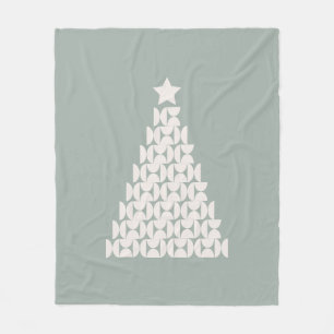 Couverture Polaire Arbre de Noël vert Sage