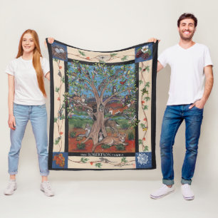Couverture Polaire Arbre de vie personnalisé Faune animale du sud-ou