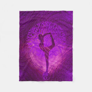 Couverture Polaire Arbre de yoga de la vie
