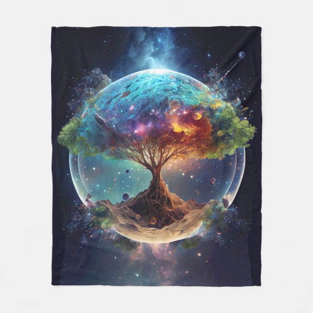 Couverture Polaire Arbre spirituel de vie (Devant)