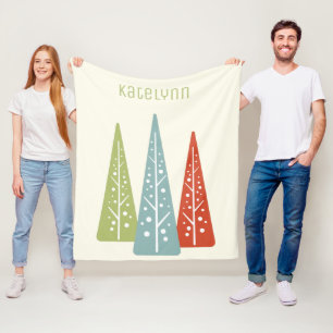 Couverture Polaire Arbres de Noël modernes du milieu du siècle Pers