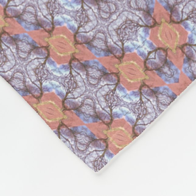 COUVERTURE POLAIRE ARBRES ET CHAMPS MOTIF (Coin)