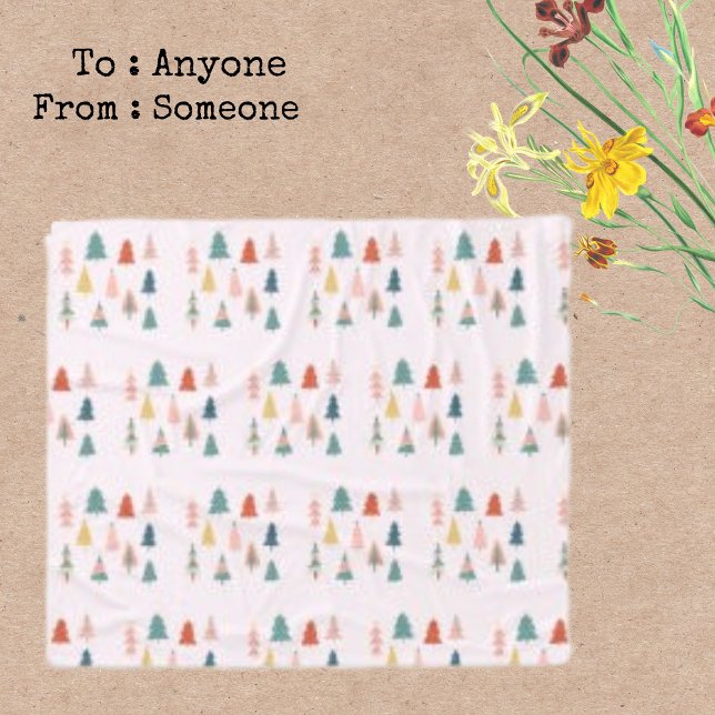 Couverture Polaire Arbres Forêt de Noël Avent moderne (Créateur téléchargé)