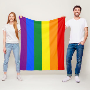 Couverture Polaire Arc-en-ciel