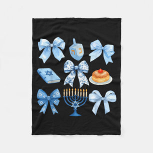 Couverture Polaire Arc-en-ciel à nœud Hanukkah Chanukah Pyjama Latke