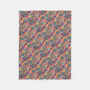 Couverture Polaire Arc-en-ciel lumineux Paisley