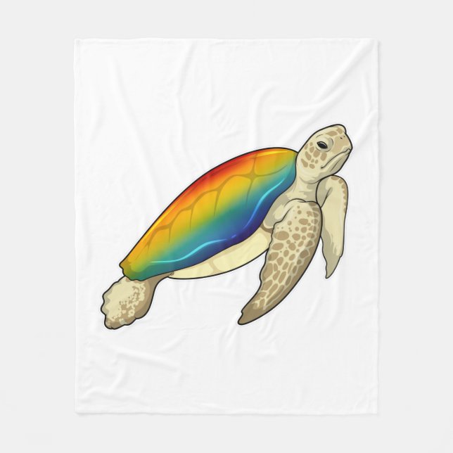 Couverture Polaire Arc-en-ciel Tortue (Devant)