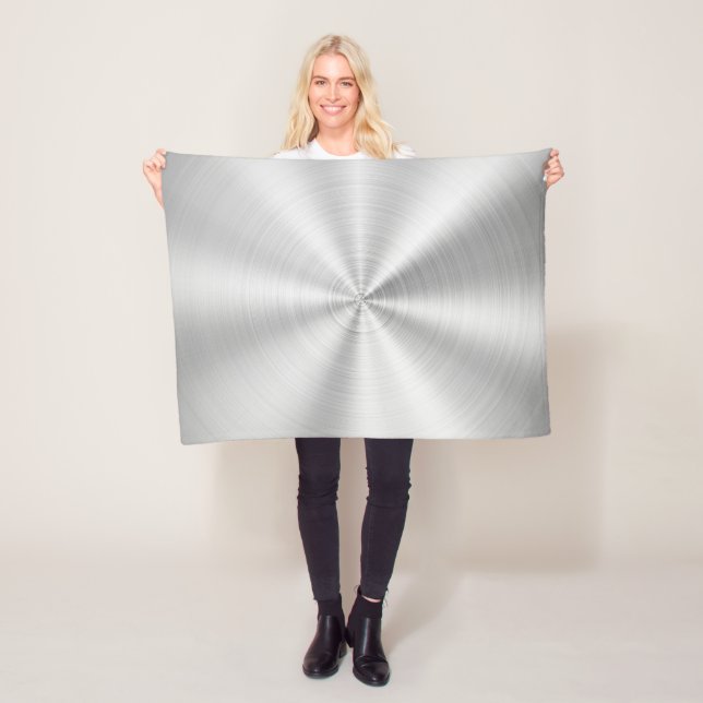 Couverture Polaire Argent brillant métallique de Faux élégant (En situation)