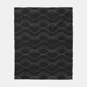 Couverture Polaire Argent, élégant, cool, moderne, simple motif ondul