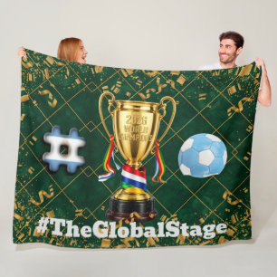 Couverture Polaire Argentine Football Jeux mondiaux 2026 rayé