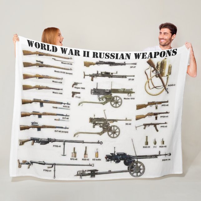 COUVERTURE POLAIRE ARMES RUSSES DE LA SECONDE GUERRE MONDIALE (En situation)