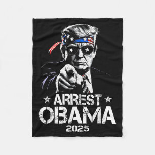 Couverture Polaire Arrêtez Obama 2025 Conception de drapeau américain