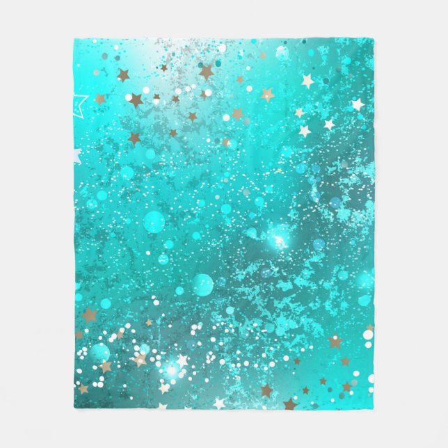 Couverture Polaire Arrière - plan à huile Turquoise de la menthe (Devant)
