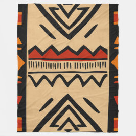 Couverture Polaire Arrière - plan africain aux couleurs chaudes