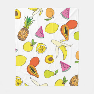 Couverture Polaire Arrière - plan aux fruits juteux. Patte de fruits