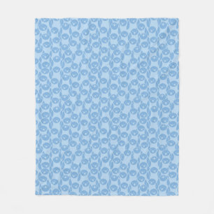 Couverture Polaire Arrière - plan bleu de motif de pingouins