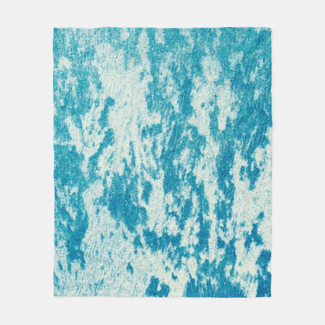 Couverture Polaire Arrière - plan bleu texturé en tissu dense. Con (Devant)