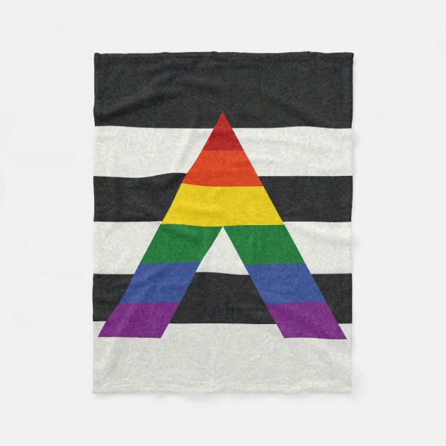 Couverture Polaire ARRIÈRE - PLAN couleur LGBT Ally Pride (Devant)