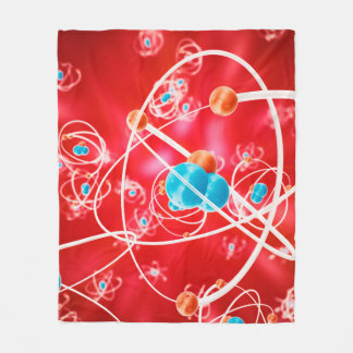 Couverture Polaire arrière - plan d'atome Abstrait, modèle de chimie 