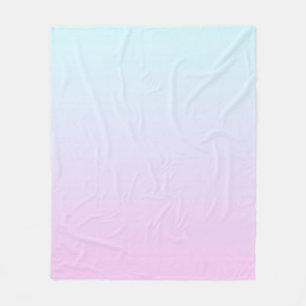 Couverture Polaire Arrière - plan de dégradé rose et bleu pastel