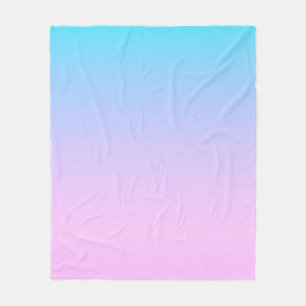 Couverture Polaire Arrière - plan dégradé bleu et rose