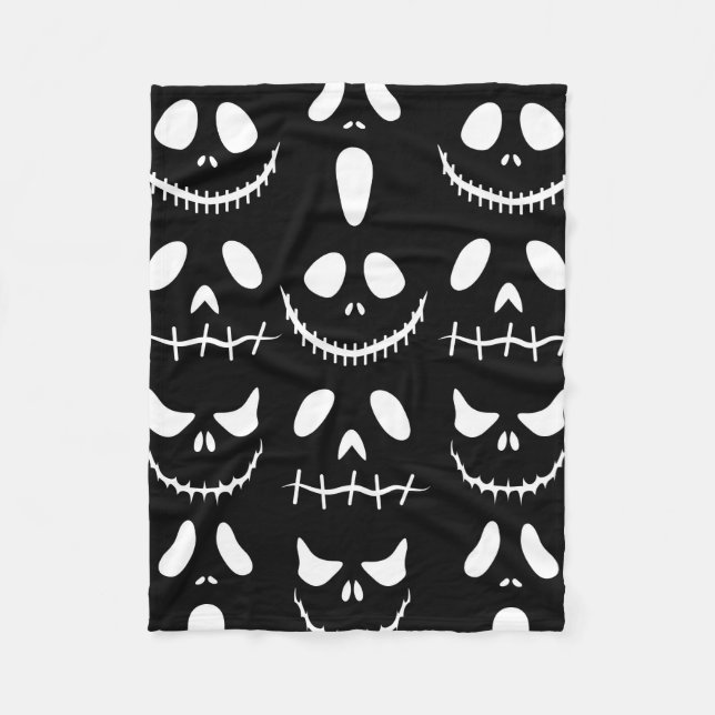 Couverture Polaire Arrière - plan d'Halloween. Motif sans couture ave (Devant)