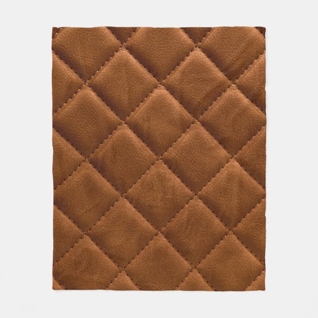 Couverture Polaire Arrière - plan en cuir Brown rhombus (Devant)