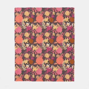 Couverture Polaire Arrière - plan floral 2