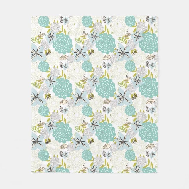 Couverture Polaire Arrière - plan floral 5 (Devant)