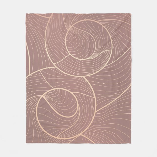 Couverture Polaire Arrière - plan Motif Luxury Gold Lines (Devant)