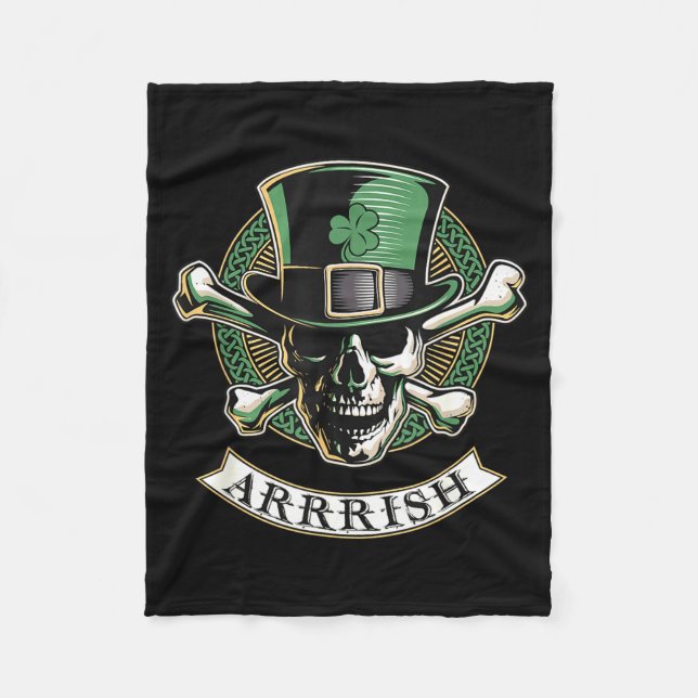 Couverture Polaire Arrish Irish Rate St Patricks Day, Rate Men Funny  (Devant)