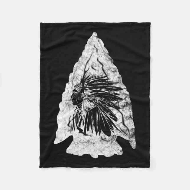 Couverture Polaire Arrowhead Hunter Indian Chief Relic Hunter Native (Devant)