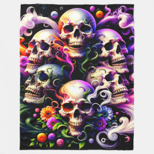 Couverture Polaire Art crâne