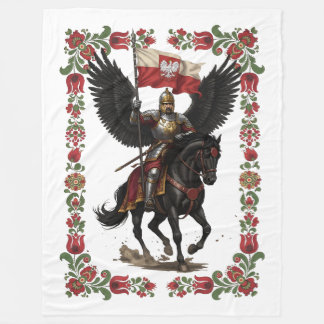 Couverture Polaire Art de cadre folklorique de hussard polonais