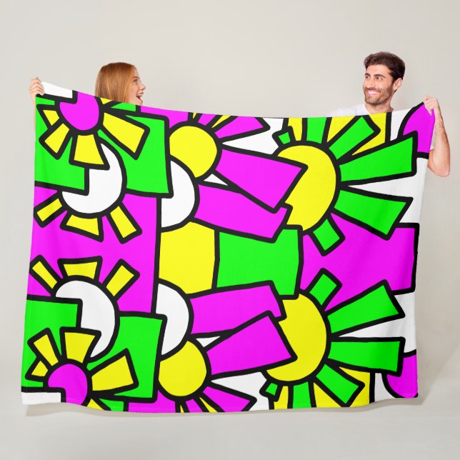 Couverture Polaire Art de doodle festif 42 (En situation)