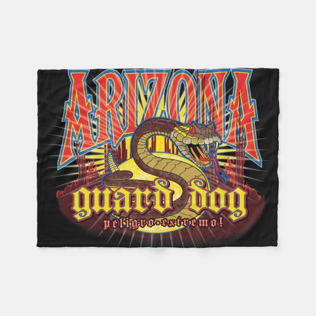 Couverture Polaire Art de serpent d'Arizona (Devant (Horizontal))