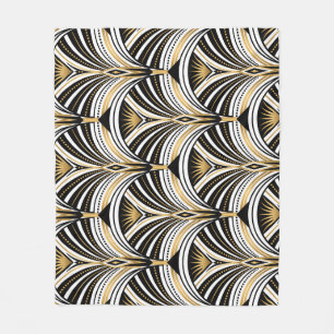Couverture Polaire Art Déco Gold Black Elegance : Années folles